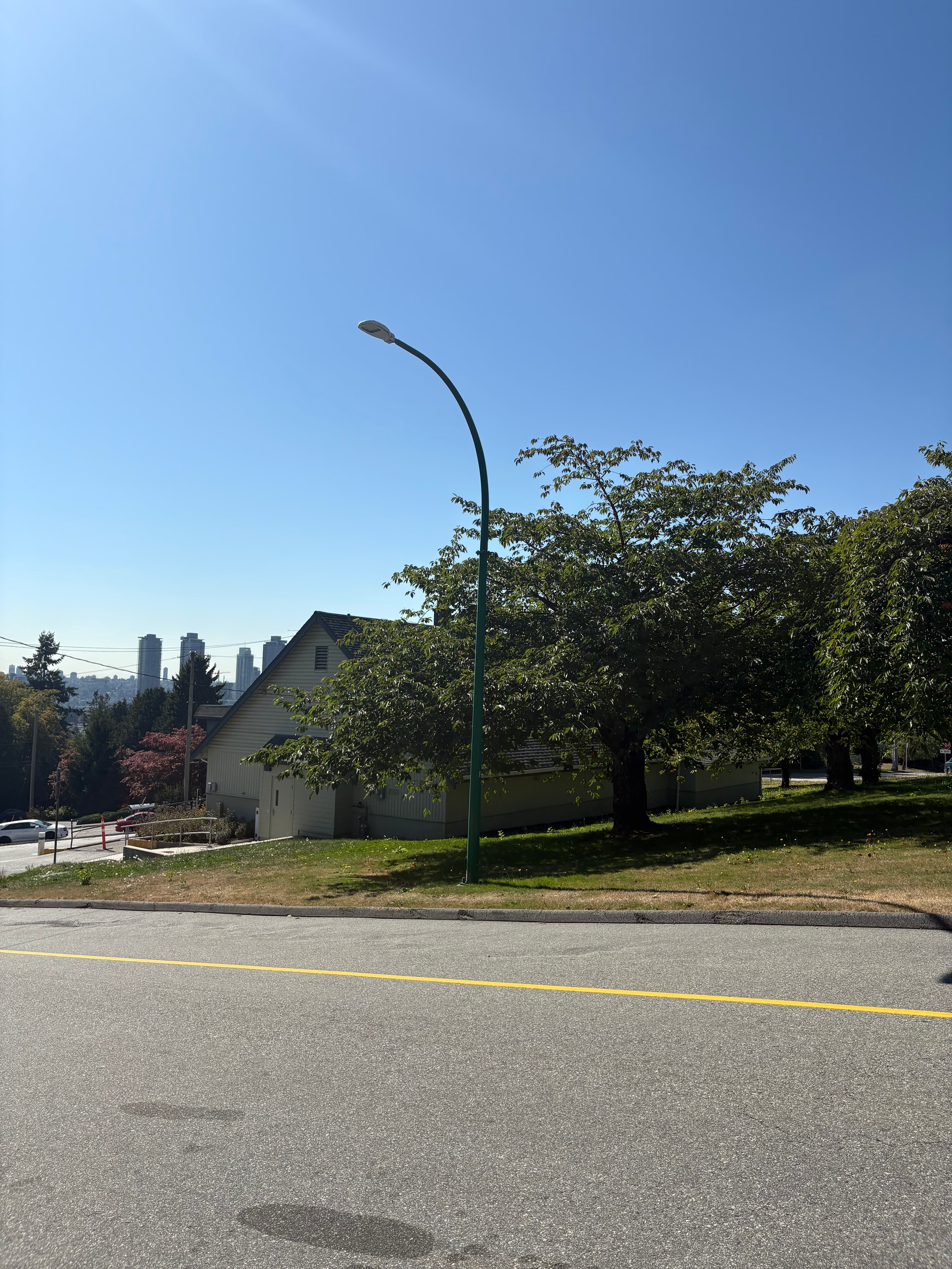 Street view with skyline