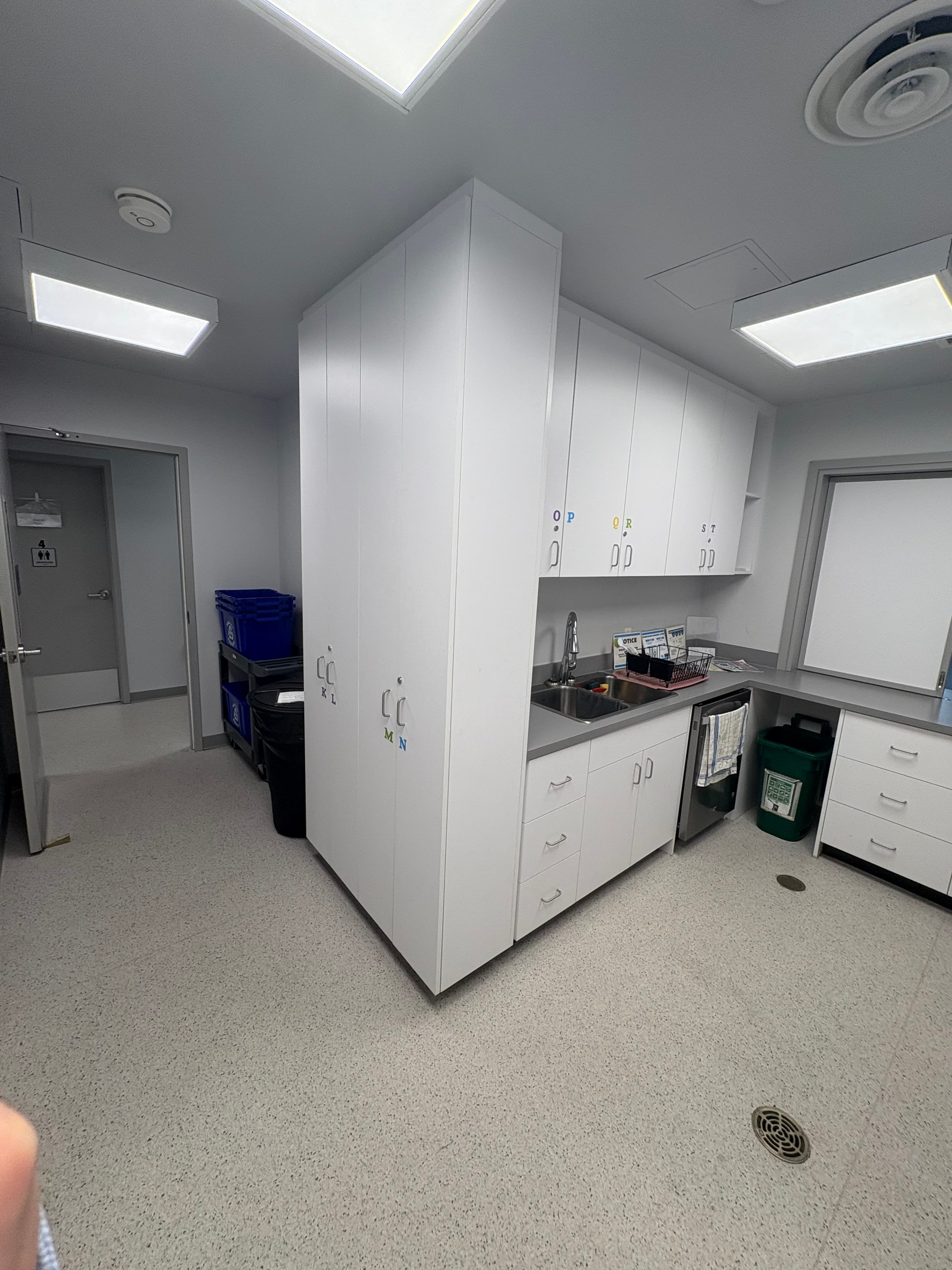 Kitchen cabinets and sink